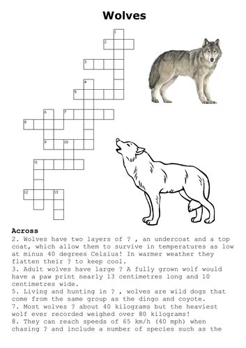 timber wolves crossword clue|Crossword Clue: timber wolf. Crossword Solver .